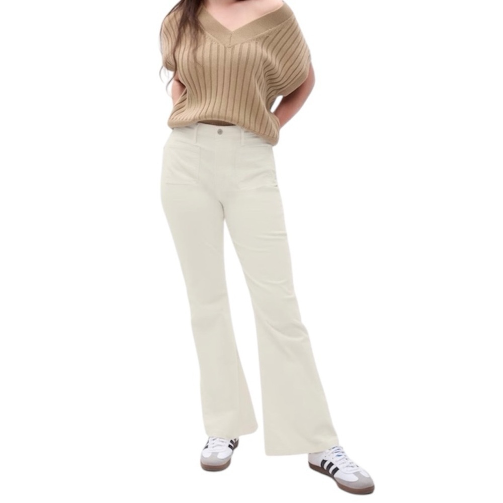 Gap 70s Flare High Rise Jeans Pants 30 Birch Wash